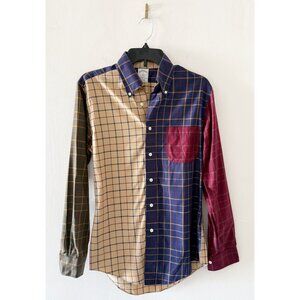 Brooks Brothers 1818 Regent Shirt Colorblock Plaid Check Button Down Size Small